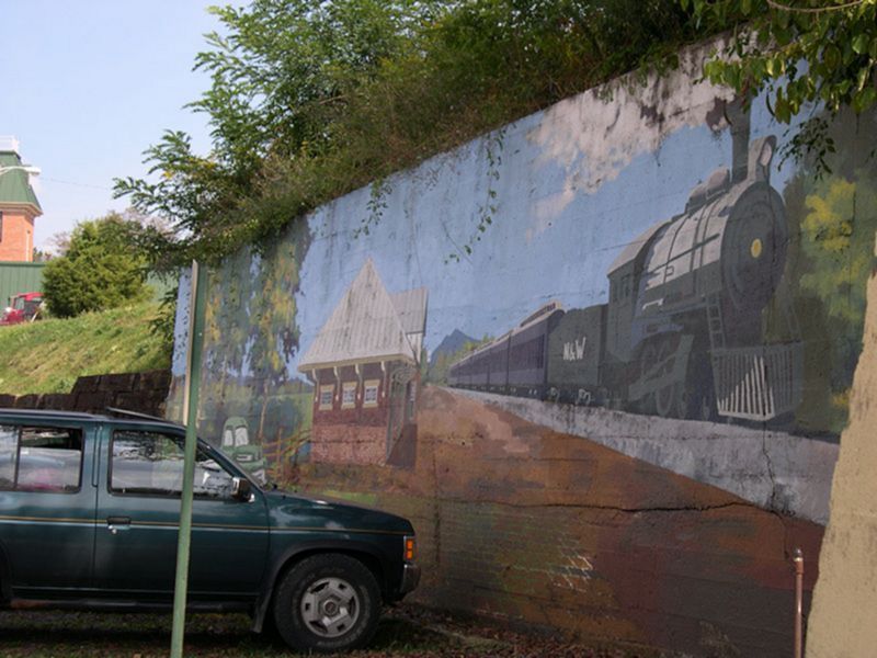 Train Mural on Main Street Luray VA